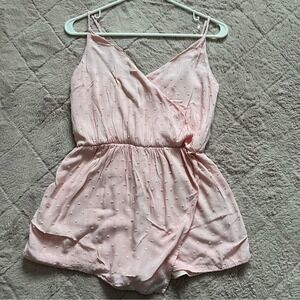 Altar'd‎ State Baby Pink Romper Preppy Minimalist Coquette Cottage Fairy Size S